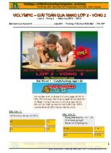 Đề thi violympic môn Toán Lớp 2 - Vòng 2 - Năm học 2013-2014 - Trường Tiểu học Kiền Bái
